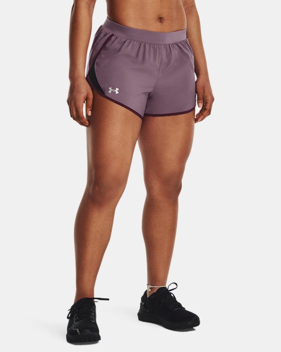 Women's UA Fly-By 2.0 Shorts, Purple, pdpMainDesktop image number 0